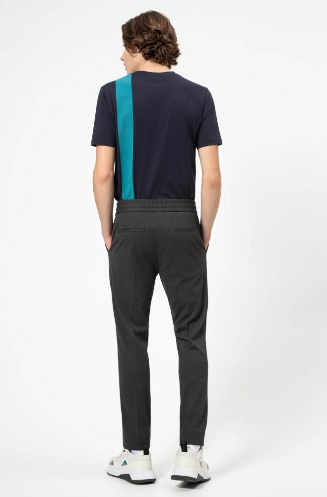 Hugo Boss Tapered-fit trousers Mørke Grå | 3uPy1lgn