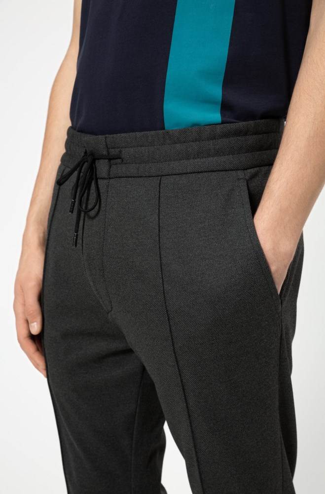 Hugo Boss Tapered-fit trousers Mørke Grå | 3uPy1lgn