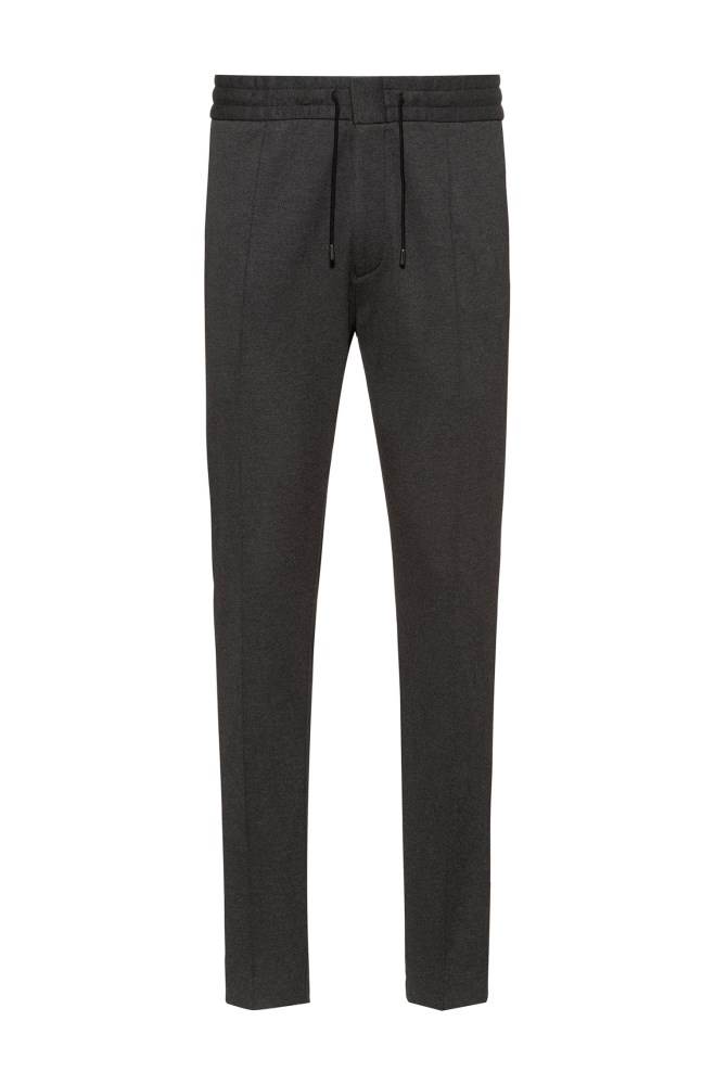 Hugo Boss Tapered-fit trousers Mørke Grå | 3uPy1lgn