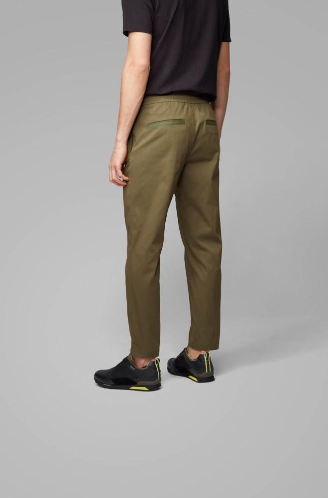 Hugo Boss Tapered-fit trousers Mørke Grønn | GqwAsfe3