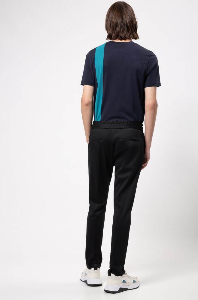 Hugo Boss Tapered-fit trousers Svarte | 499OH89j