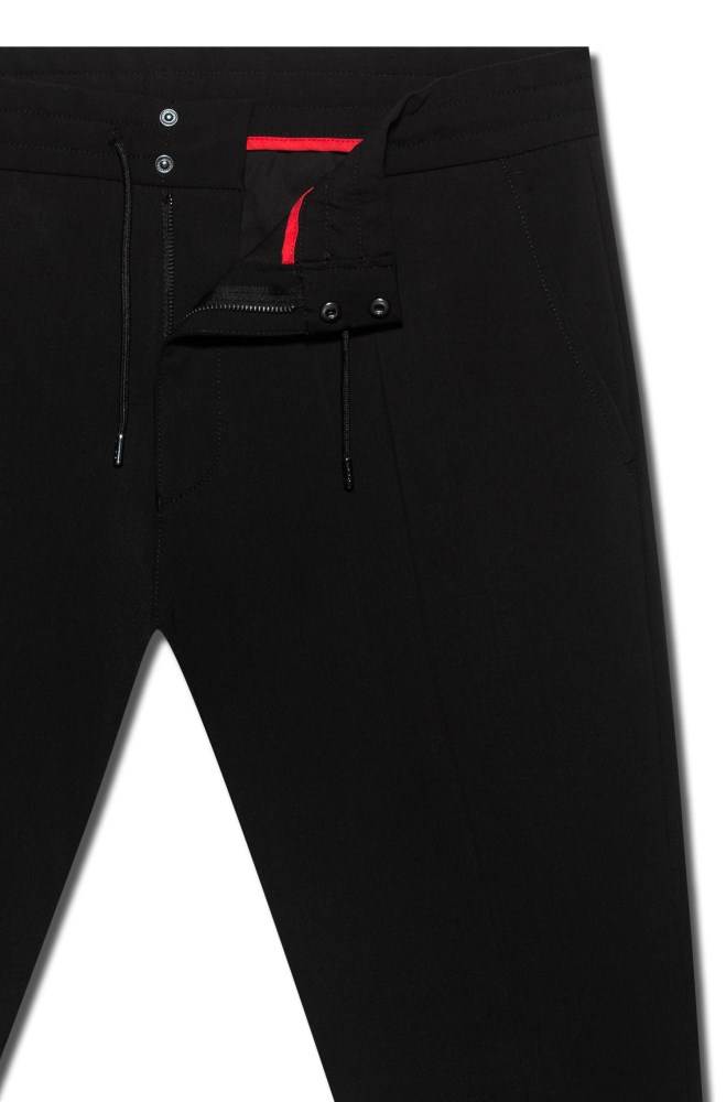 Hugo Boss Tapered-fit trousers Svarte | I7JhrFKo