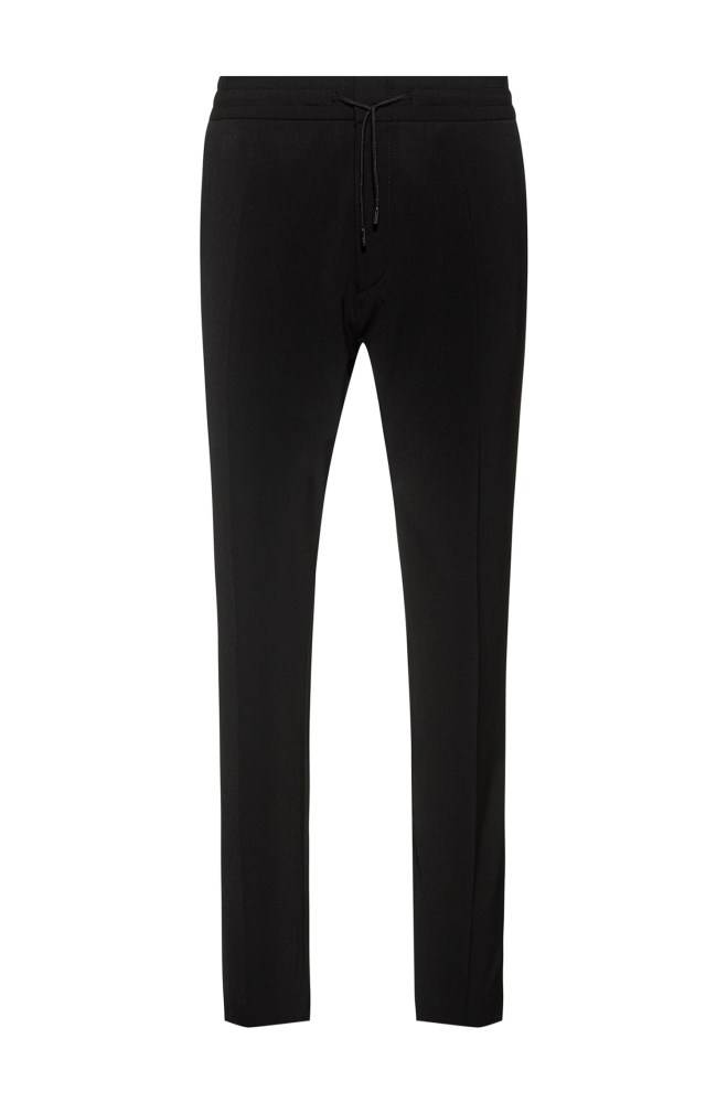 Hugo Boss Tapered-fit trousers Svarte | I7JhrFKo