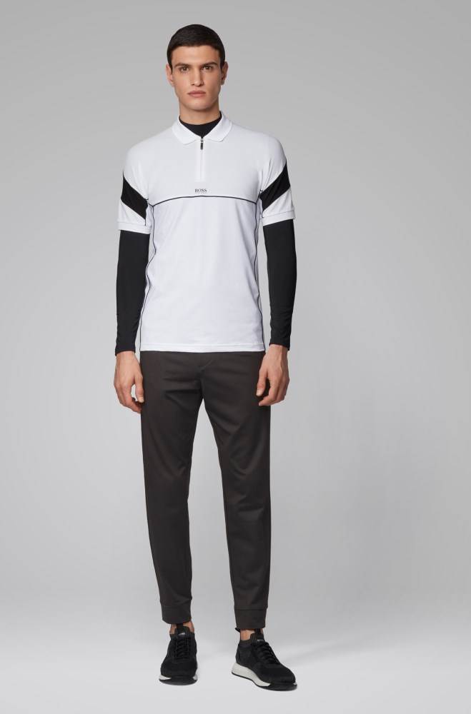 Hugo Boss Tapered-fit trousers Svarte | RSVAJerK