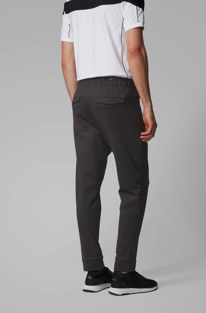 Hugo Boss Tapered-fit trousers Svarte | RSVAJerK