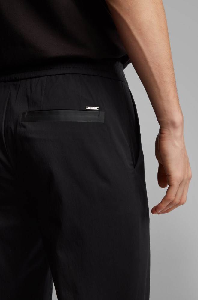 Hugo Boss Tapered-fit trousers Svarte | ojAXbTZj