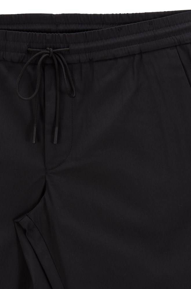 Hugo Boss Tapered-fit trousers Svarte | ojAXbTZj