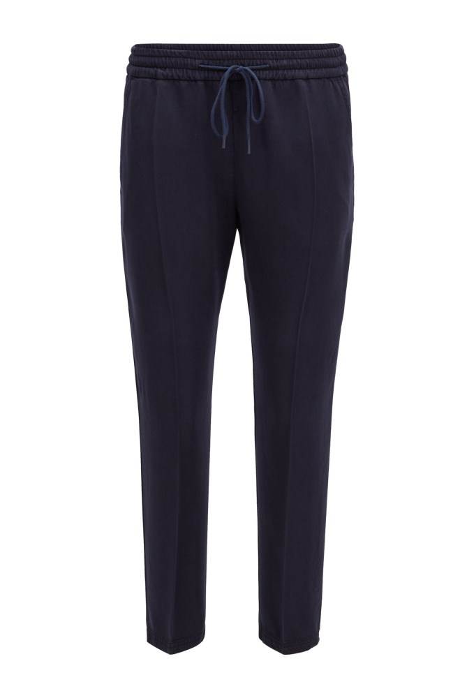 Hugo Boss Tapered-leg jogging trousers Lyse Blå | BJgAC6Gu