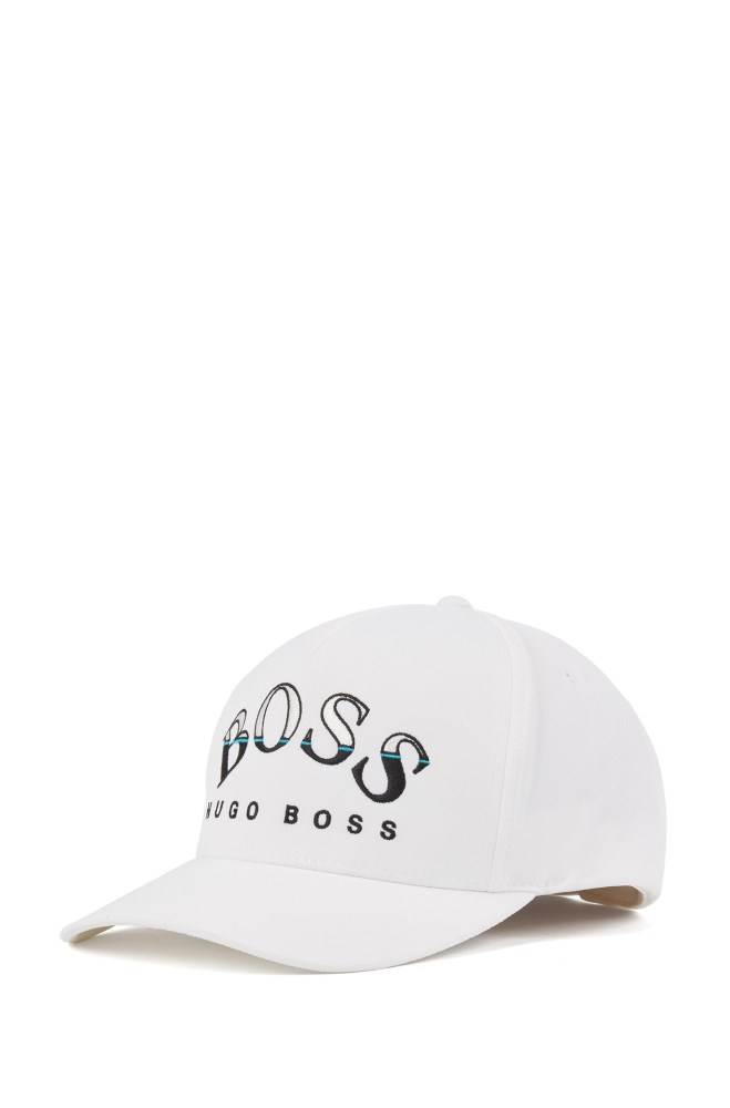 Hugo Boss Technical-twill cap Hvite | FxwUZYmr