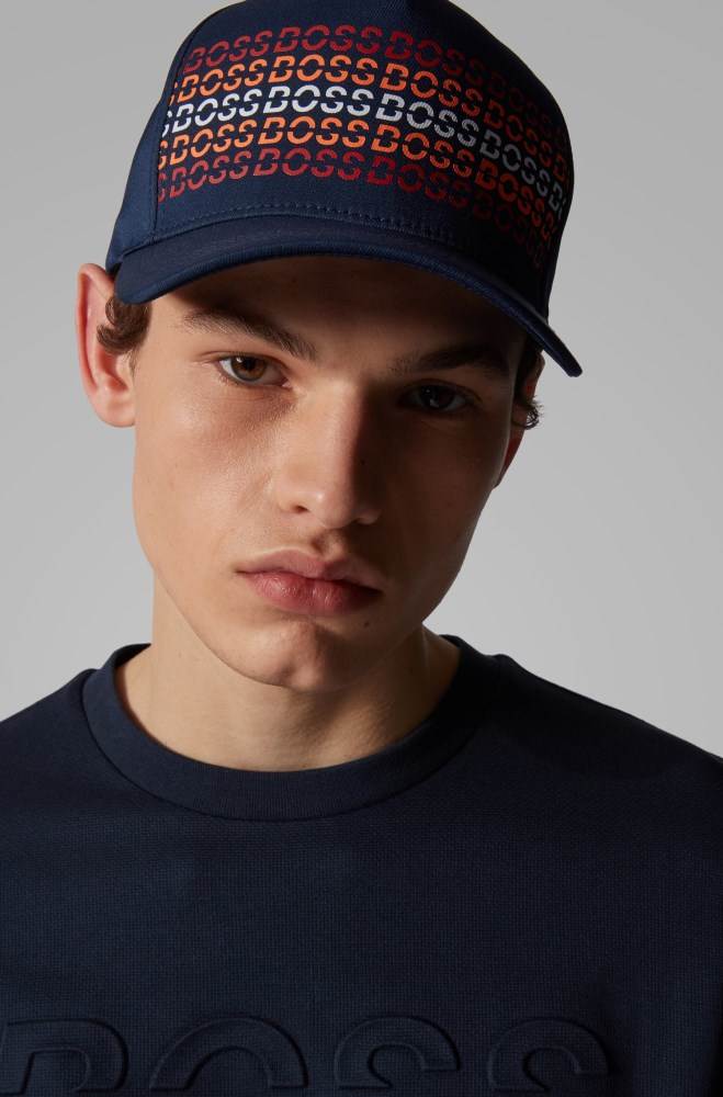 Hugo Boss Technical twill cap Mørke Blå | 1s9emytQ