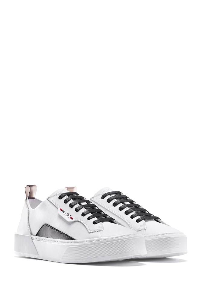 Hugo Boss Tennis-inspired trainers Hvite | EzXoms0D