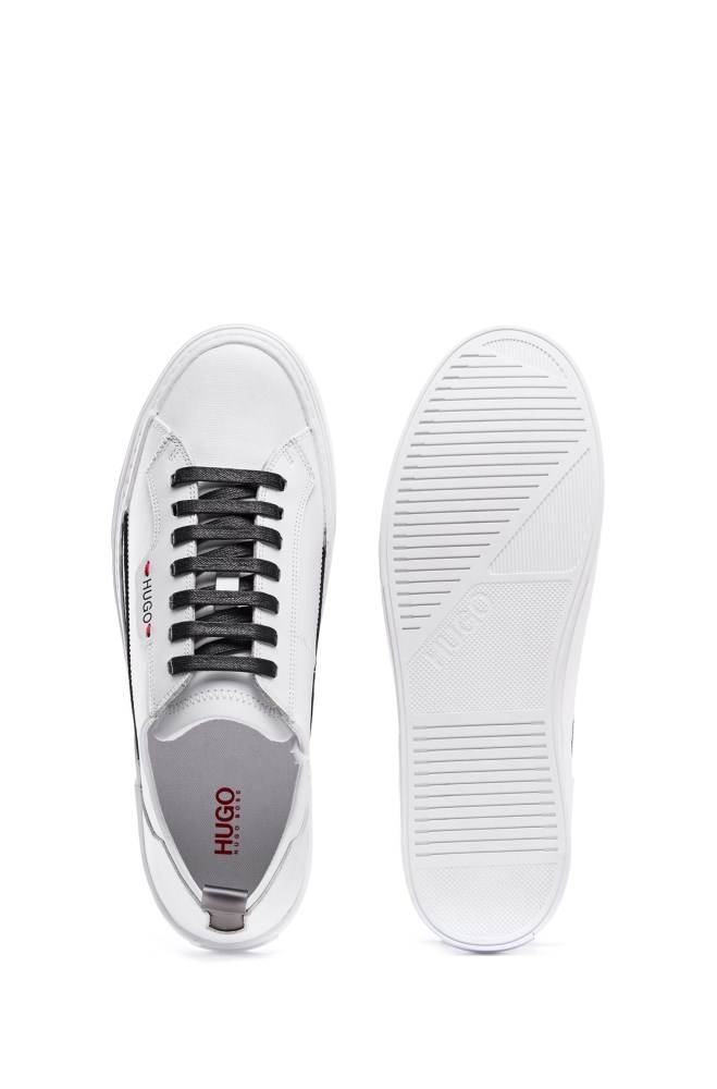 Hugo Boss Tennis-inspired trainers Hvite | EzXoms0D