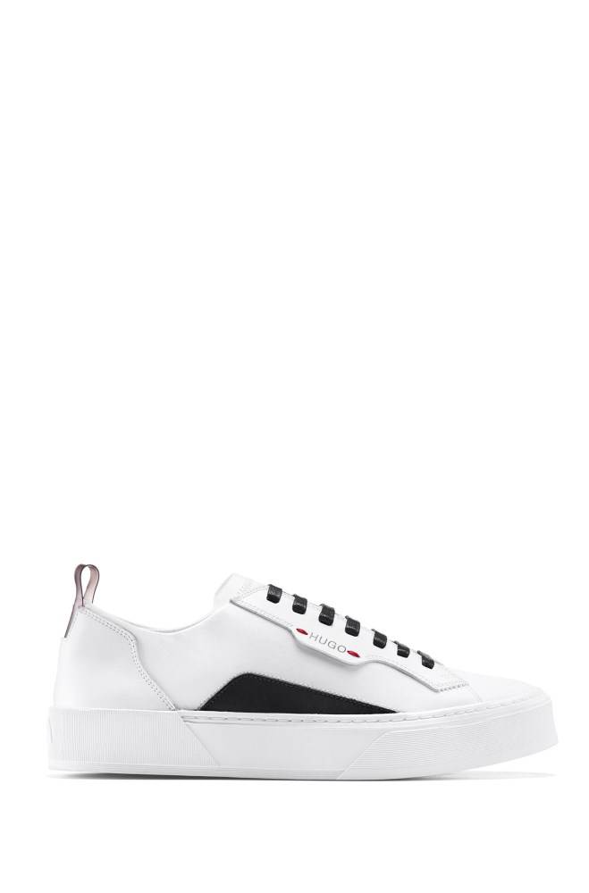 Hugo Boss Tennis-inspired trainers Hvite | EzXoms0D