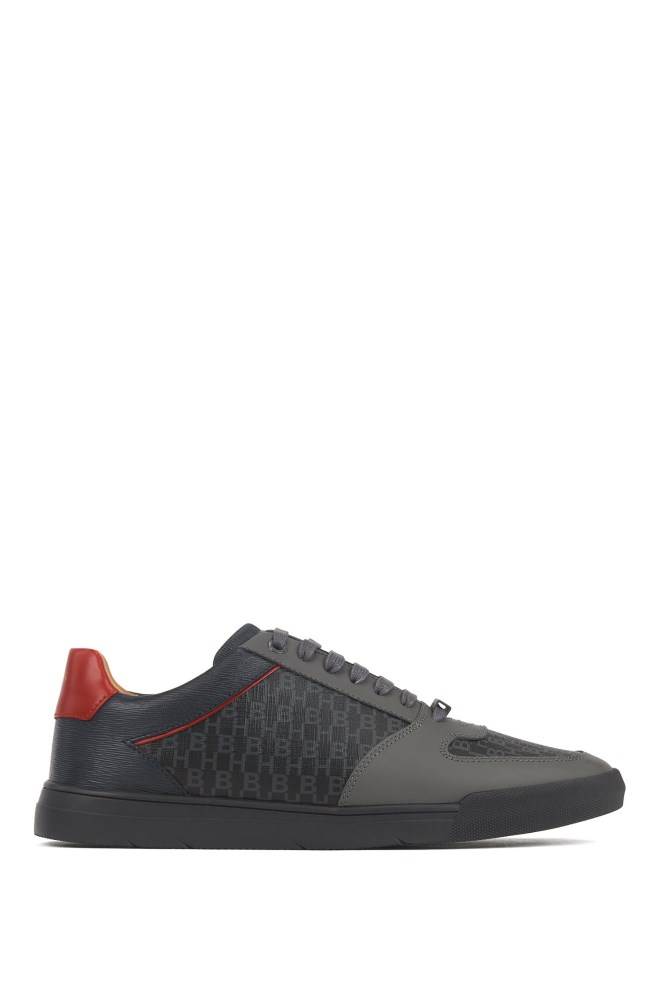 Hugo Boss Tennis-inspired trainers Mørke Grå | pJOOdU2n