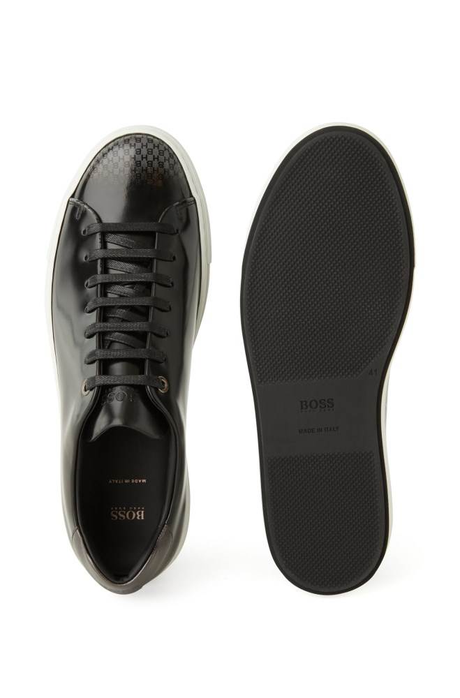 Hugo Boss Tennis-inspired trainers Svarte | U63gRPWH