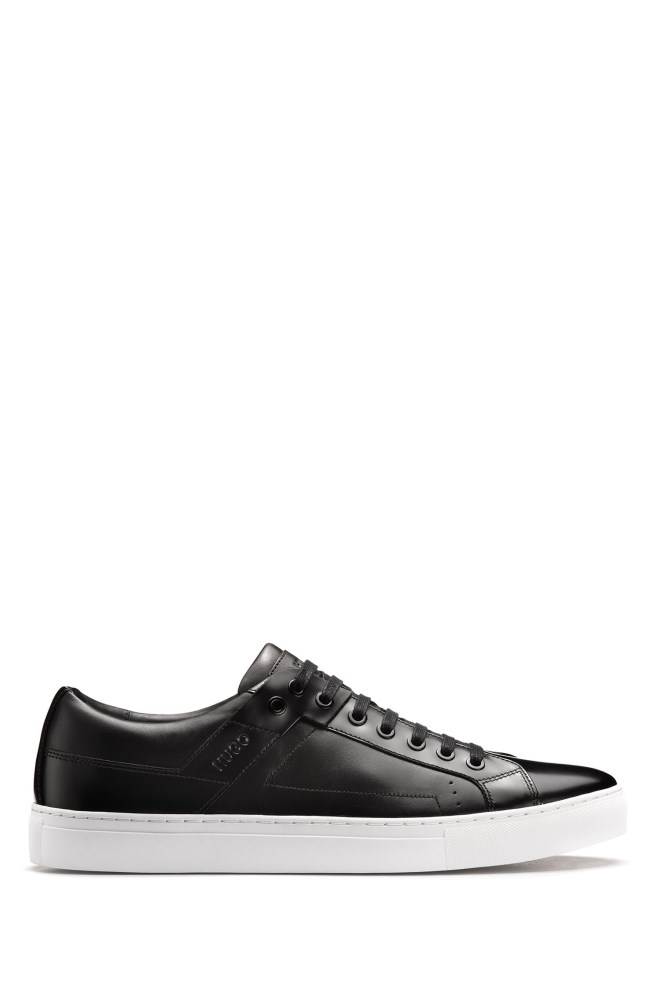 Hugo Boss Tennis-style trainers Svarte | iqD1r13R