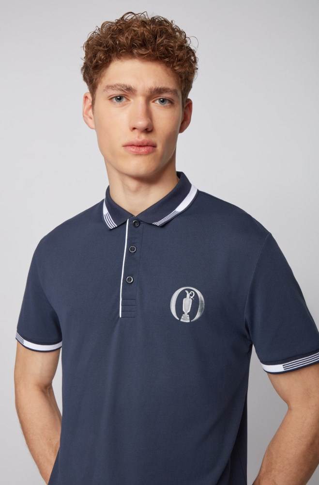 Hugo Boss The Open exclusive polo shirt Mørke Blå | 5iEPfsdJ