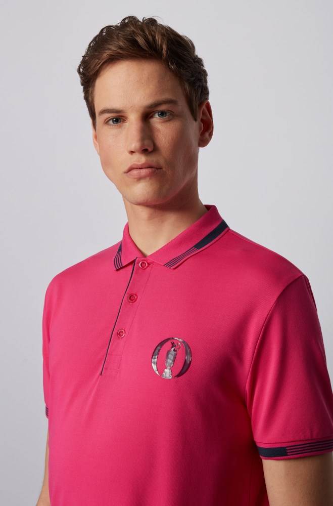 Hugo Boss The Open exclusive polo shirt Rosa | kcKLhwEf