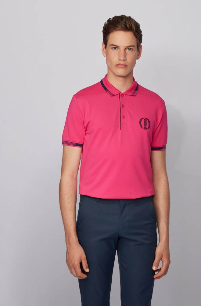 Hugo Boss The Open exclusive polo shirt Rosa | kcKLhwEf