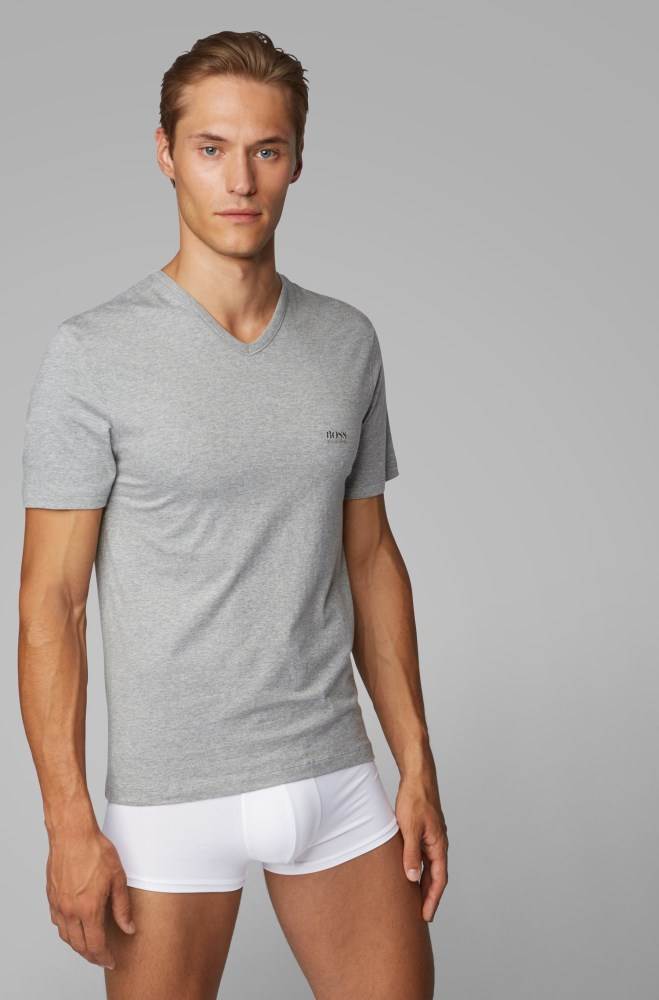 Hugo Boss Three-pack of V-neck underwear T-shirts Assorted-Pre-Pack | EenJ9cLR