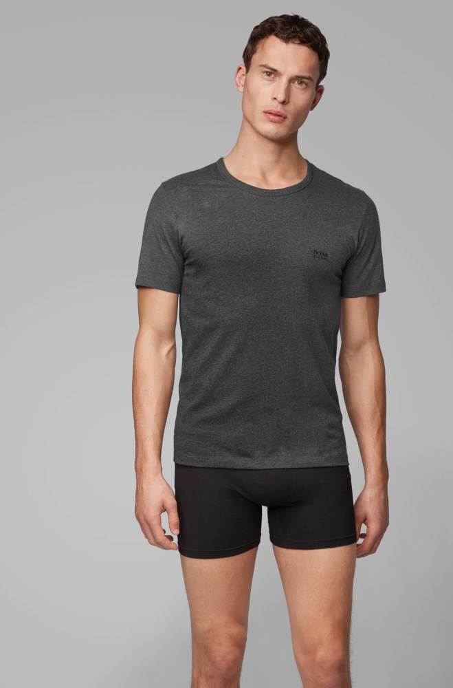 Hugo Boss Three-pack of regular-fit cotton T-shirts Lyse Blå | PnNfFKRV