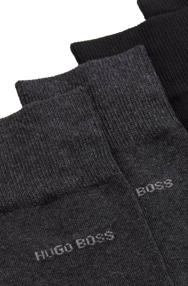 Hugo Boss Three-pack of regular-length cotton-blend socks Patterned | 1tstB93z