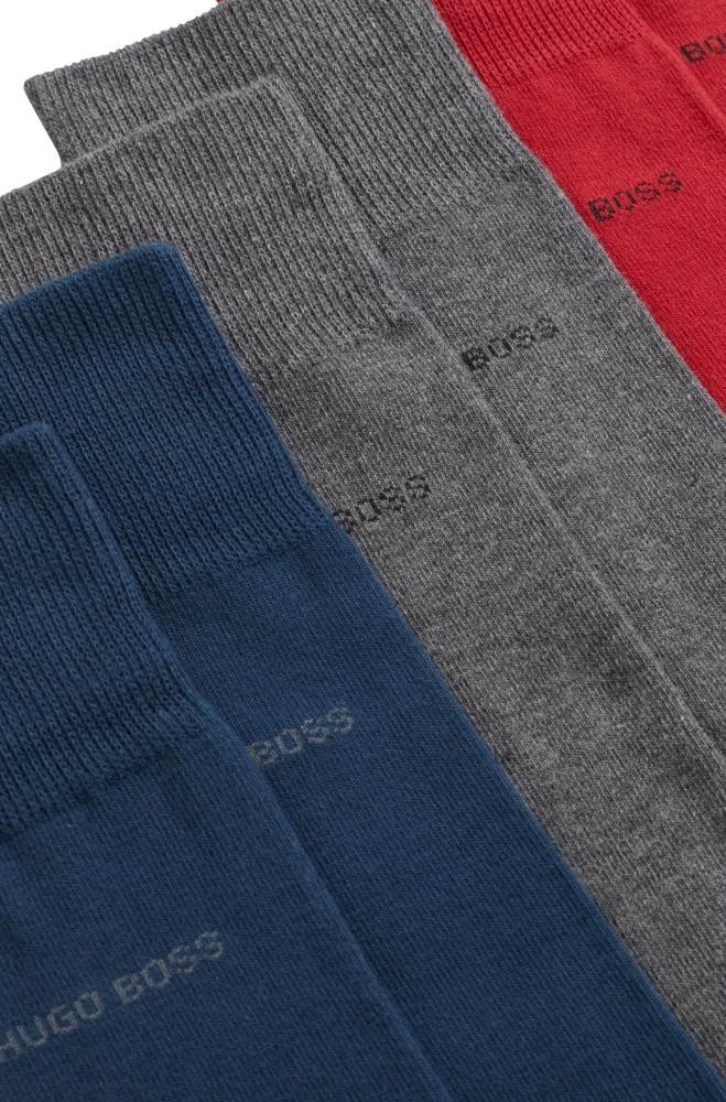 Hugo Boss Three-pack of regular-length socks Grå | kL8OsYeB