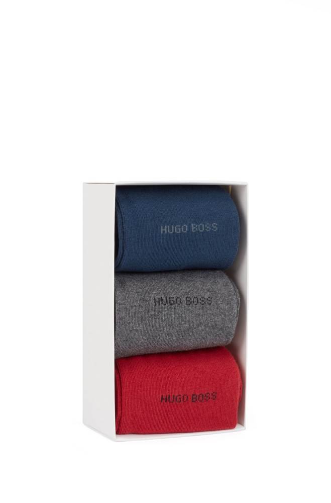 Hugo Boss Three-pack of regular-length socks Grå | kL8OsYeB