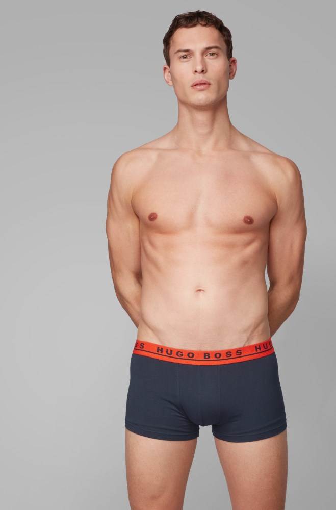 Hugo Boss Three-pack of stretch-cotton trunks Patterned | ECqnhPEE