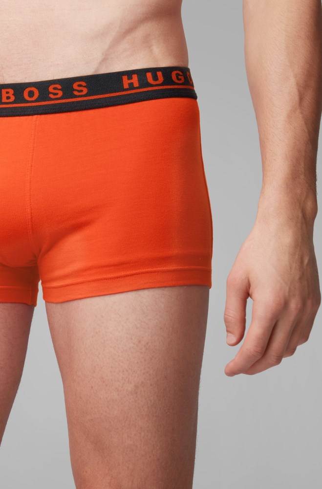 Hugo Boss Three-pack of stretch-cotton trunks Patterned | ECqnhPEE