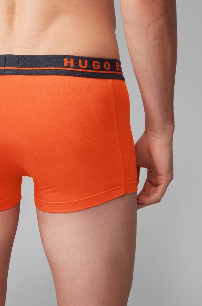 Hugo Boss Three-pack of stretch-cotton trunks Patterned | ECqnhPEE