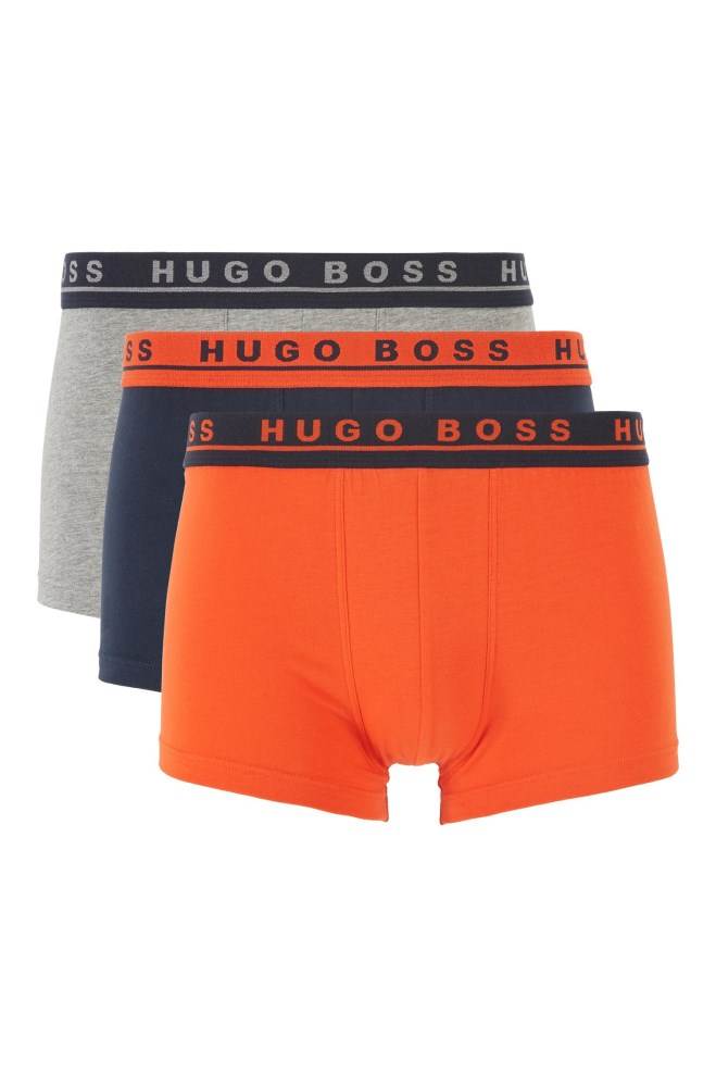 Hugo Boss Three-pack of stretch-cotton trunks Patterned | ECqnhPEE