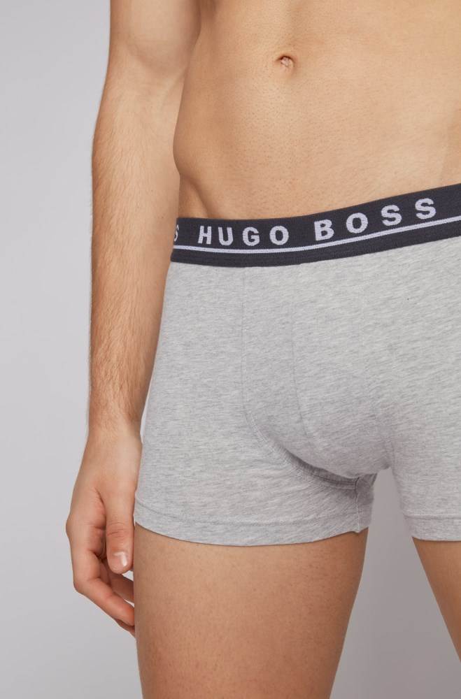 Hugo Boss Three-pack of stretch-cotton trunks Patterned | Uc2Gsl2O