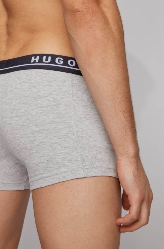 Hugo Boss Three-pack of stretch-cotton trunks Patterned | Uc2Gsl2O