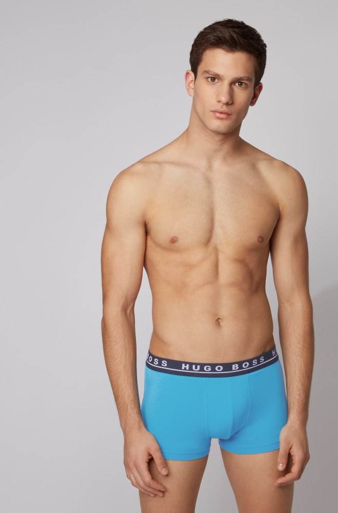 Hugo Boss Three-pack of stretch-cotton trunks Patterned | Uc2Gsl2O