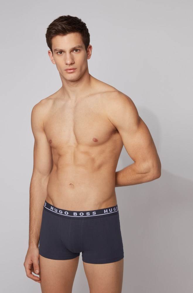 Hugo Boss Three-pack of stretch-cotton trunks Patterned | Uc2Gsl2O