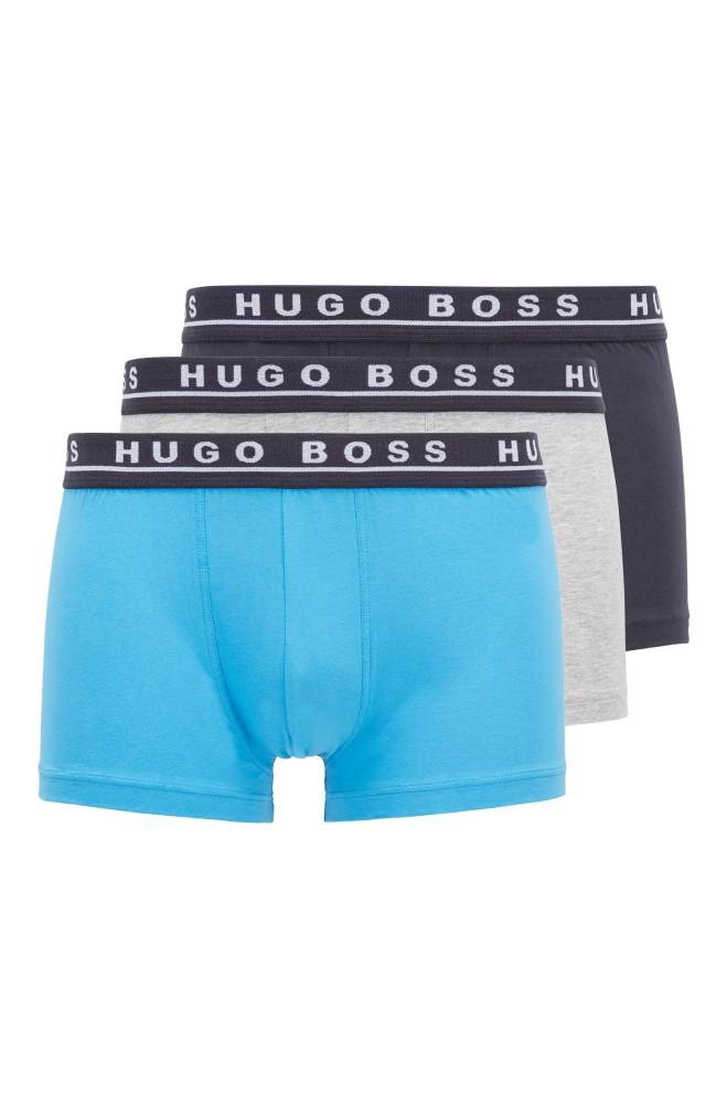 Hugo Boss Three-pack of stretch-cotton trunks Patterned | Uc2Gsl2O