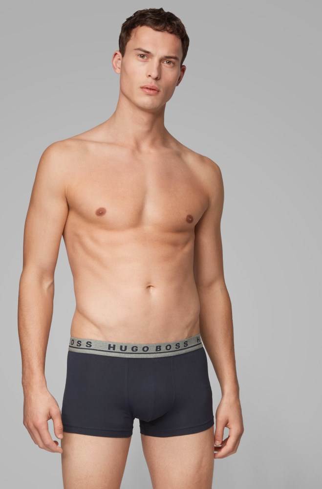 Hugo Boss Three-pack of stretch-cotton trunks Patterned | jN4ARgpC