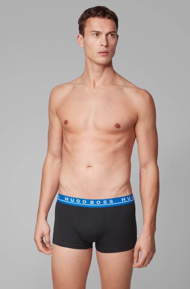 Hugo Boss Three-pack of stretch-cotton trunks Patterned | xgerTaMA