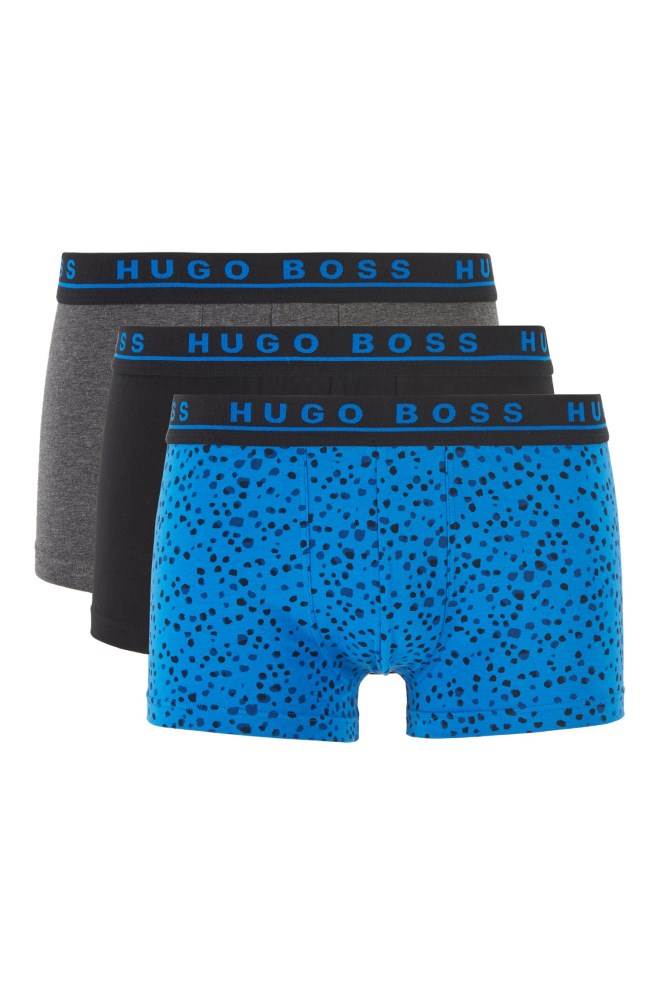 Hugo Boss Three-pack of stretch-cotton trunks Patterned | y0KV5Cpr