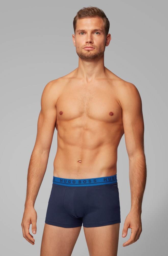 Hugo Boss Three-pack of trunks Blå | JjWnPZFS