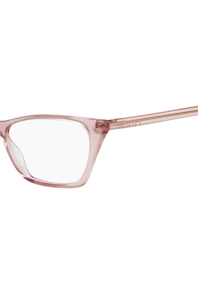 Hugo Boss Transparent-acetate optical glasses Lyse Rosa | MIbsT4Ua