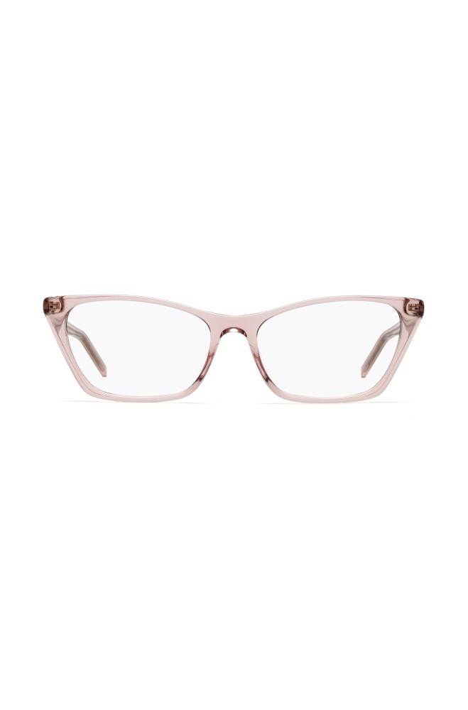 Hugo Boss Transparent-acetate optical glasses Lyse Rosa | MIbsT4Ua