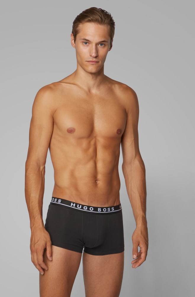 Hugo Boss Triple pack of trunks Svarte | 33IJJbN8