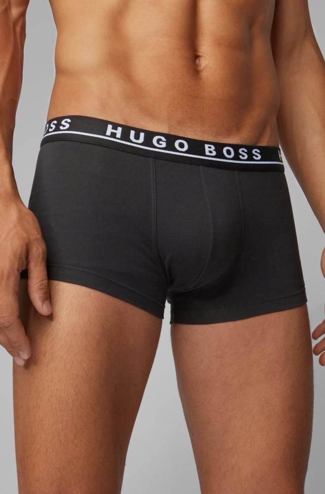 Hugo Boss Triple pack of trunks Svarte | 33IJJbN8