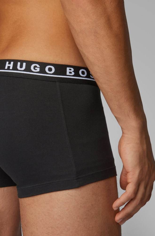 Hugo Boss Triple pack of trunks Svarte | 33IJJbN8