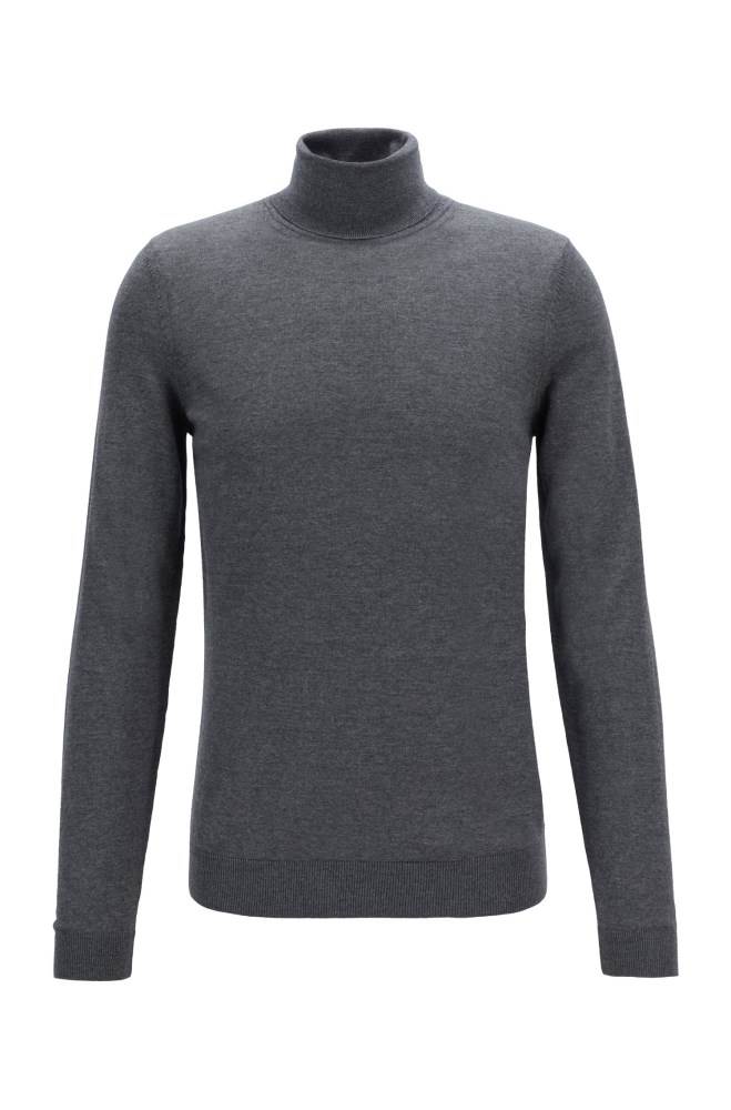 Hugo Boss Turtleneck sweater Grå | Rx7xlJQy