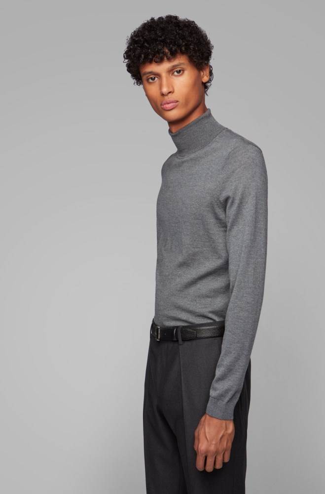 Hugo Boss Turtleneck sweater Grå | Rx7xlJQy