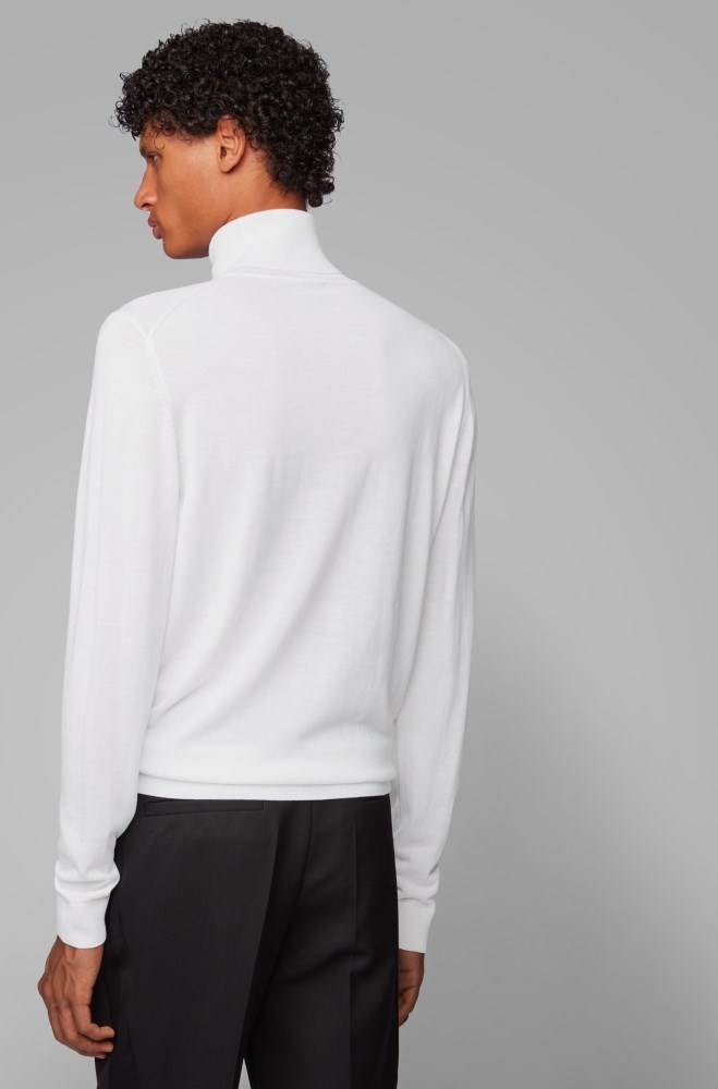 Hugo Boss Turtleneck sweater Hvite | DdXUP0l5