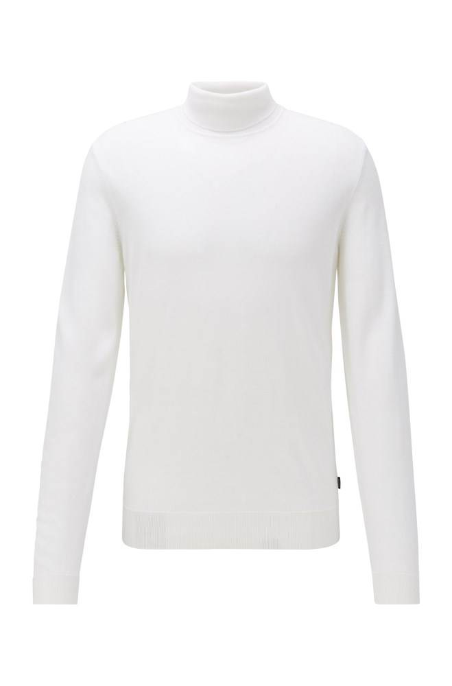 Hugo Boss Turtleneck sweater Hvite | DdXUP0l5